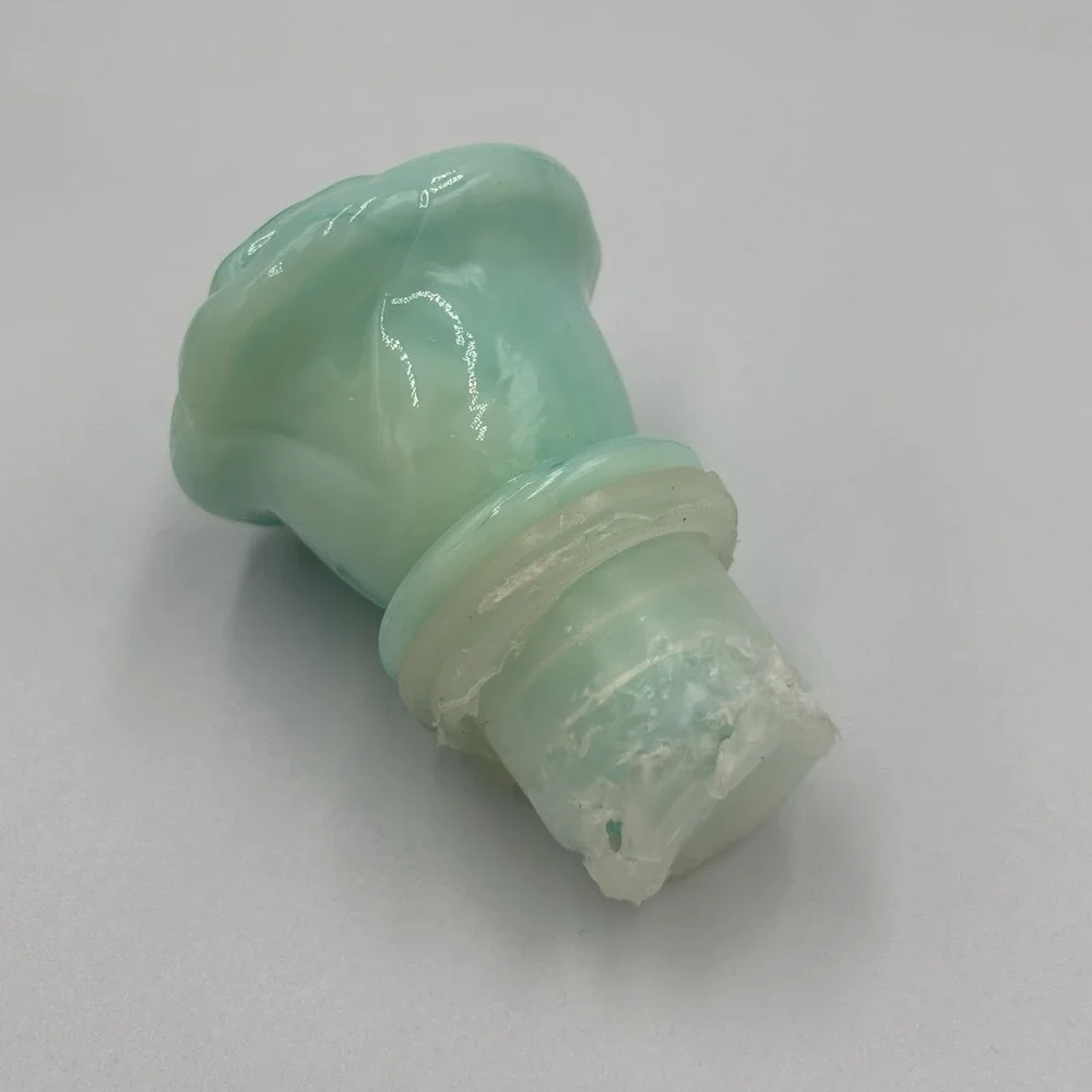 Vintage Avon Aqua Blue Jade Rose Mini Pitcher Bowl Vanity Bottle Set Grandmacore